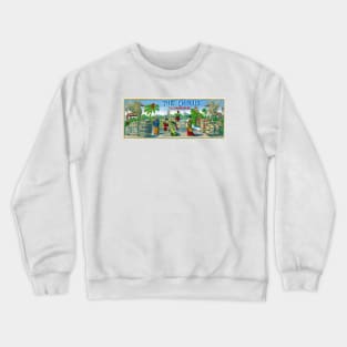 1900 Chinese Mandarin Tea Label Crewneck Sweatshirt